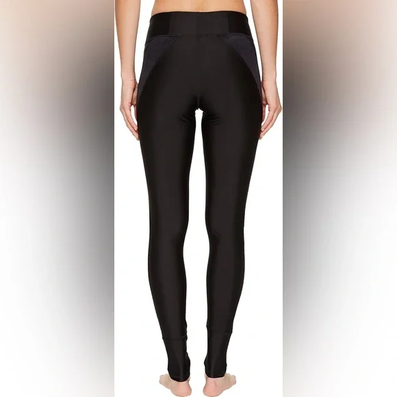 Puma “Explosive Tights” | Black Leggings w/ Velvet Side Accents | Size Medium - Picture 10 of 10